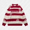 thumbnail image 4 of Suéter de punto con estampado gráfico estético para hombre, jersey de punto acrílico Y2K de gran tamaño, ropa de calle navideña a la moda, 4 of 4