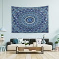 thumbnail image 5 of Blue Abstract Mandala Pattern Tapestry Wall Hanging Tapestries Happy Colorful Hippie Psychedelic Art Polyester Carpet Wall Decorative for Living Room Bedroom 80x60inch Home Decor Gifts, 5 of 7