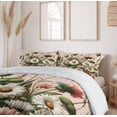 thumbnail image 5 of Ambesonne Floral Eucalyptus Duvet Cover Set, Blushing Blooms, King, Blush Forest Green Pink, 5 of 6