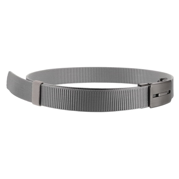 OUNONA Grey Nylon Ratchet Belt with Automatic Buckle for Daily Use Durable and Adjustable
