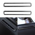 2Pcs Selfadhesive Carbon Fiber Car Left Door Air Vent Cover Trim for