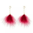 thumbnail image 5 of QQTDFG Simplicity Feather Tassel Imitation Pearl Earrings Fashion Earrings-Black, 5 of 9