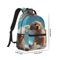thumbnail image 2 of Disketp Cute Angel Winged Dog Backpack - Comfortable Daypack with The right laptop for you Spacious Main Compartment & other poket - {designName} print, 2 of 6