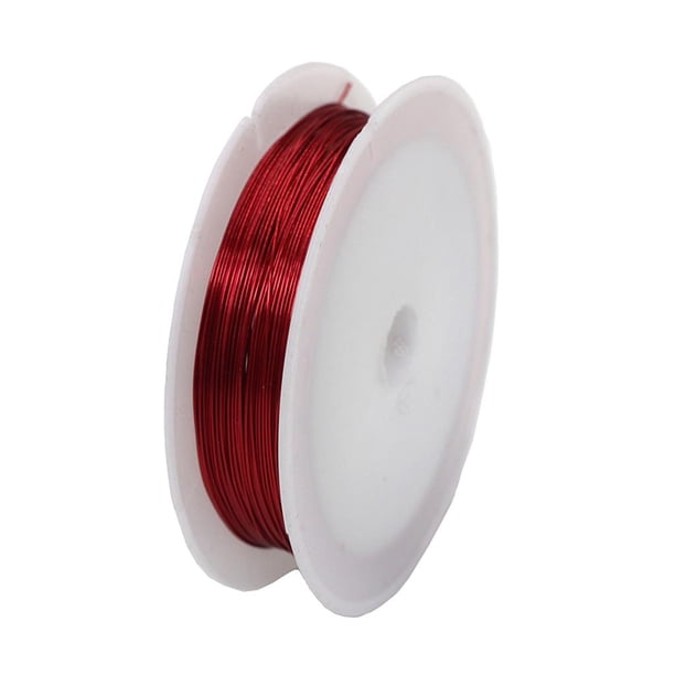 11 Yardas / , Fino, útil, Resistente, Alambre de Hierro , Manualidades de Bricolaje, Alambre de Abalorios, Joyería DIY, Accesorios de - rojo BLESIY Alambre de metal artesanal