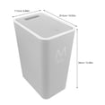 thumbnail image 3 of 15L Trash Can with Lid Garbage Can with Press Top Small Plastic Bin Waste Basket for Bathroom Kitchen Office Rectangular Grey, 3 of 9