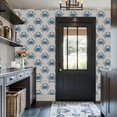 thumbnail image 3 of Crab Peel and Stick Wallpaper 17.7in x 9.8ft Blue Crab Intricate Patterns Beige Contact Paper Vinyl Waterproof Self Adhesive Wall Paper for Bedroom Shelf Cabinet Renter Friendly, 3 of 8