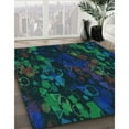 thumbnail image 3 of Ahgly Company Machine Washable Indoor Rectangle Transitional Teal Green Area Rugs, 5' x 8', 3 of 7