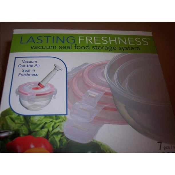 Lasting Freshness 10350 7 Piece Vacuum Seal Food Storage Container Set