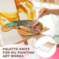 thumbnail image 5 of Uxcell HM#10 Palette Knife 29mm Width Stainless Steel Spatula Painting Pallet Knife with Wood Handle for Oil Painting Acrylic Canvas Mixing Spreading, 5 of 6