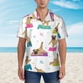 thumbnail image 4 of Goofa Yoga Dogs Poses Hawaiian Shirt for Men, Unisex Summer Beach Casual Short Sleeve Button Down Shirts,Aloha Tropical Floral print shirt-XX-Large, 4 of 9