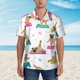 thumbnail image 2 of Balery Yoga Dogs Poses Camisas hawaianas de manga corta para hombre, camisas playeras de corte holgado, camisas de vacaciones con botones,Medium, 2 of 7