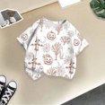 thumbnail image 6 of CAICJ98 Toddler Boys Girls Halloween Shirt Pumpkin Ghost Tee Shirt Short Sleeve Fall Tops Halloween T Shirts Kids (Khaki,4-5 Years), 6 of 6