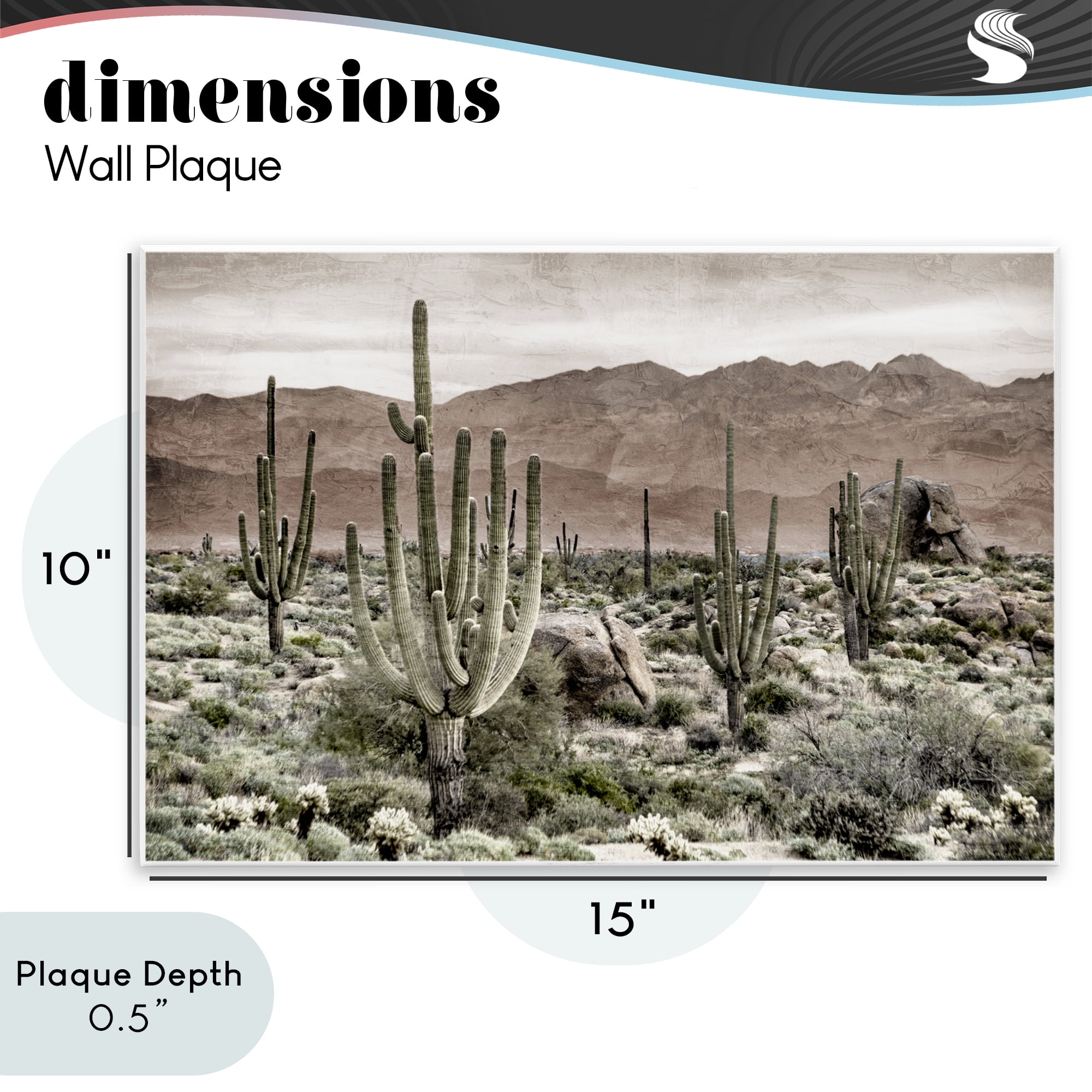 Stupell Industries Desert Land Cacti Wilderness Wall Plaque Art, design by Kim Allen