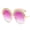 Gold purple, variant on Unisex Sunglasses Metal Frame Lightweight Durable Polycarbonate Lenses Large Round Frame Sun Glasses Universal
