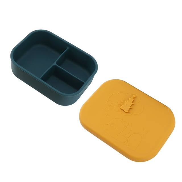 Fiambrera De Silicona A Prueba De Fugas, Contenedor De Almacenamiento De Alimentos De 3 Compartimentos, Aislamiento De Olores, Caja Fuerte Para Refrigerador Con Diseño