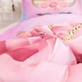 thumbnail image 5 of Magical Unicorn Flower Girl Pink Comforter Sets 3 Piece,3D Cartoon Unicorn Eye Lash with Sparkle Stars Print Bedding Bedspreads Cute Comforter Sets for Teens and Kids, 5 of 8