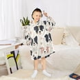 thumbnail image 6 of Wearable Blanket with Sleeves and Pocket Oversized Hooded Sweatshirt 3-14 YR Dog Head and Paw Prints L, 6 of 7
