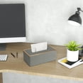 thumbnail image 2 of Tissue Box Cover,Tissue Box holder covers,Leather Rectangular Toilet Paper Holder Facial Tissue Box Tissue Case Tissue Holder for Bedroom Bathroom Car Linen Grey, 2 of 6