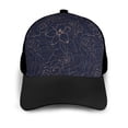 thumbnail image 3 of Xecao Navy Dark Blue print unisex vintage washed baseball cap, a soft and adjustable hat perfect for any casual style., 3 of 5