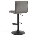 thumbnail image 4 of Set of 2 Modern Fabric & Metal Air Lift Stool in Grey, 4 of 6