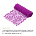 thumbnail image 4 of Uxcell 6 Inch Wide 5 Yard Elastic Lace Ribbon, Stretch Floral Pattern Lace Trim Embroidered Fabric for Sewing Making and DIY Crafts Gift Wrapping Bouquets Wedding Decor(Purple Red), 4 of 7