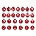 thumbnail image 1 of ZLight 26 Pcs Breloques Initiales Bijoux Pendentif Suspendu Fait Main Double Face Plat Rond Alliage Boucles d'Oreilles Rouge 1Ensemble, 1 of 6