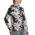 thumbnail image 6 of Kdxio Orchids Flowers Print Womens Oversized Hoodies Sweatshirts Hooded Pullover Tops Sweaters Casual-Small, 6 of 7