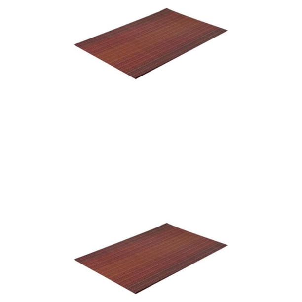 Naiovety Tapete de tejido de PVC de estilo japonés, manteles individuales, posavasos, tapete para platos, aislamiento a prueba de aceite, mesas Rojo 2Conjunto