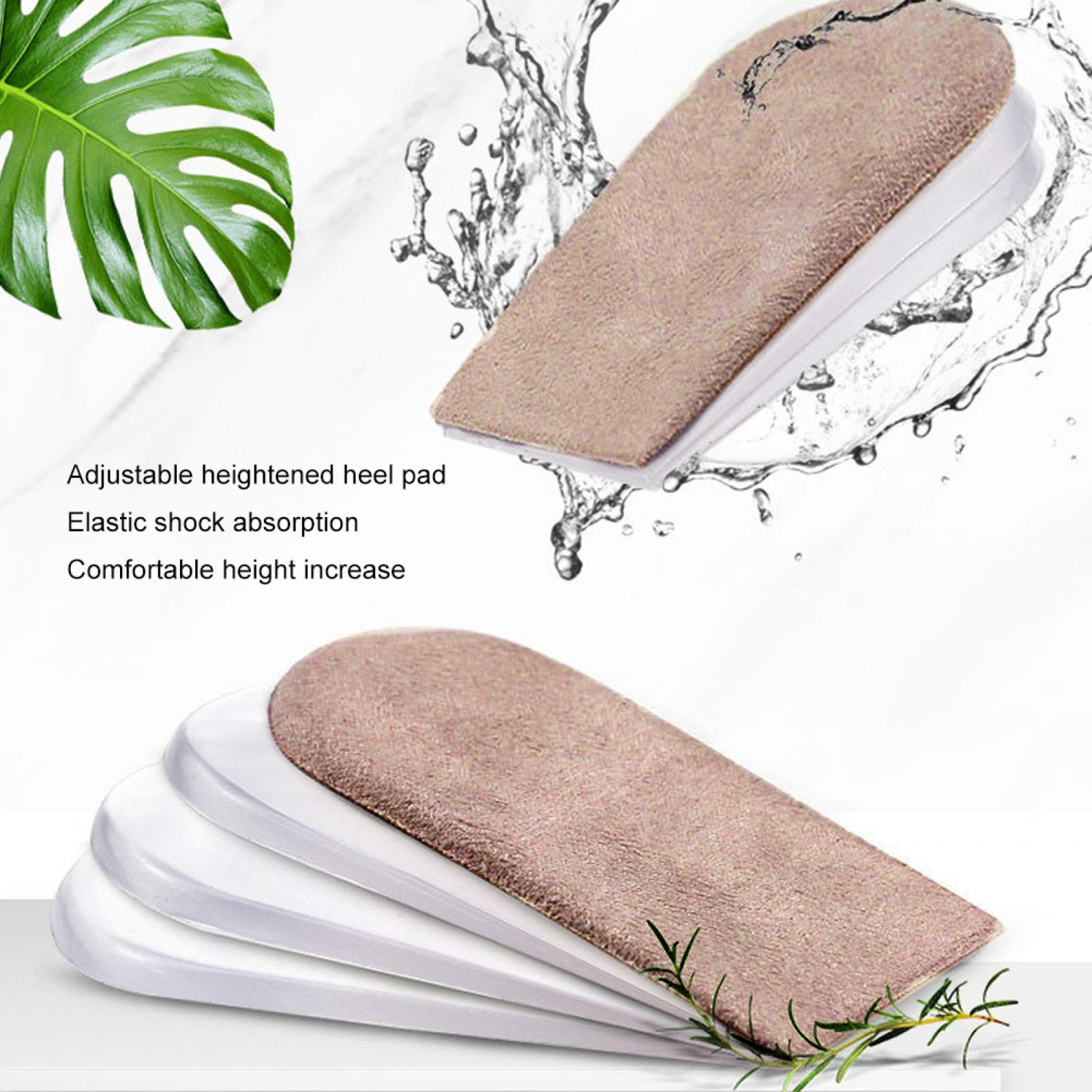 ACOUTO Height Increase Insoles, 4 Layers Heel Lift Inserts Heel Cushion Inserts For Leg Length Discrepancies
