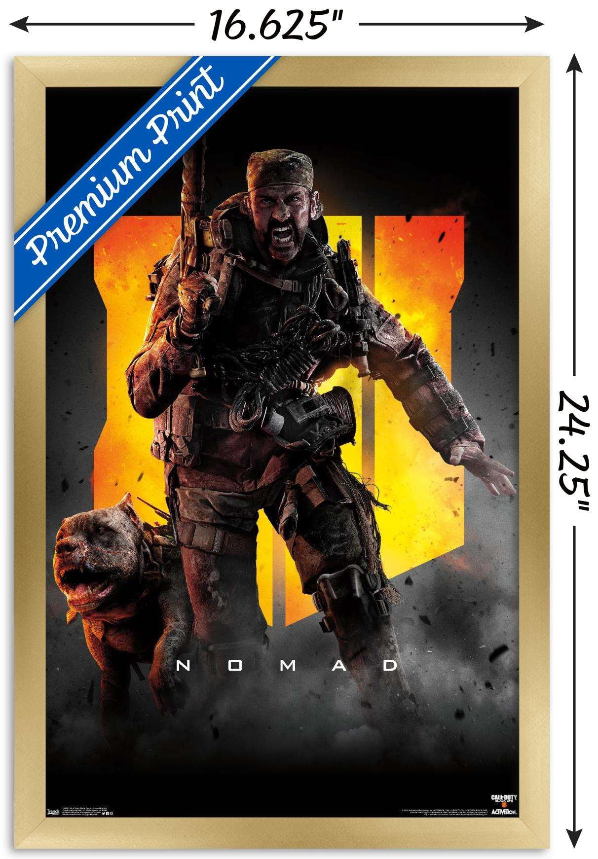 Call of Duty: Black Ops 4 - Nomad Key Art Wall Poster, 14.725" x 22.375", Framed