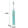 thumbnail image 3 of Byujiro Electric Toothbrush with 4 Brush Heads, Low Noise, Portable, Timer Toothbrush IPX7 Water Toothbrush Vibration, 3 of 6
