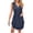 Navy, variant on FcBaudy Sleeveless Round-Neck Dress,Summer Dresses for Women,Womens Dresses Women's Spring/Summer Sleeveless Casual Tank Dress Pocket V-Neck Pleated Dress Women Dress