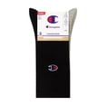 thumbnail image 2 of Champion Women’s Heritage Collection Cushion Crew Socks, 3 Pack, Sizes 4-10, 2 of 6