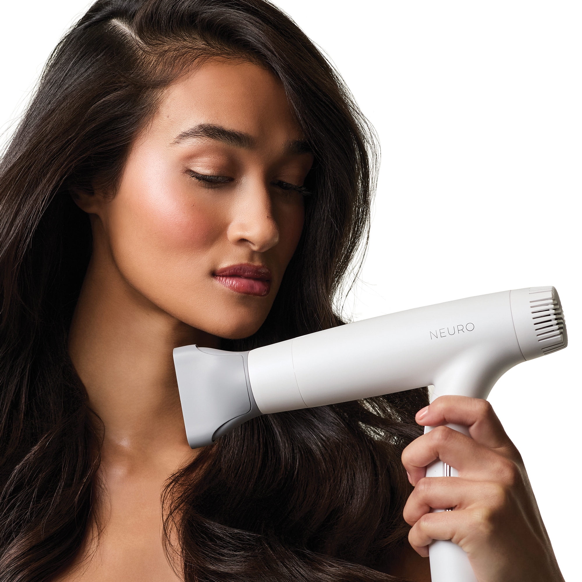 Neuro by Paul Mitchell Dry+ Global Edition Auto Dual Voltage Hair Dryer with Storage Bag For Worldwide Travel, Pearlescent White