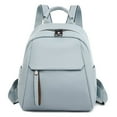 thumbnail image 1 of Women Backpack Large Capacity Fashion PU Leather Student Backpack (L Pink), 1 of 6
