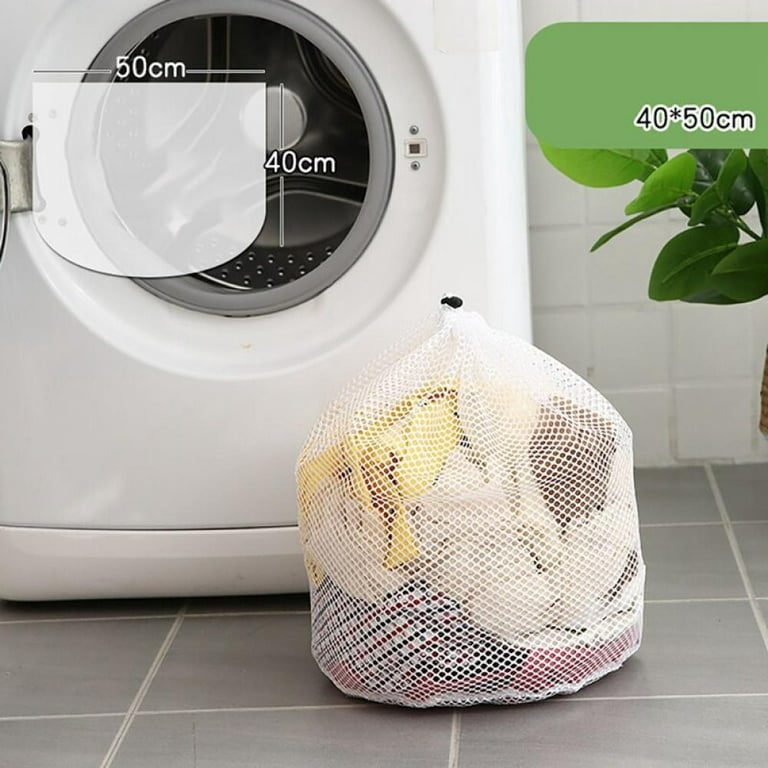 Large Mesh Laundry Bag with Drawstring,Durable Fine Mesh Laundry Bags for  Delicates Net Wash Bag for Washing Machine 