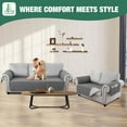 BTTO Waterproof Quilted Slipcover, Anti Slip Mat, Arm Sofa Cover
