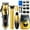 Gold, variant on 4-in-1 Men's Grooming Kit, Hair Clipper/Carving Trimmer/Foil Shaver/Nose Trimmer, Carbon Steel Blades, 2400mAh 300min Runtime, USB Fast Charge, 7 Guide Combs for Professional/Family Use
