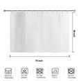 thumbnail image 4 of YISURE Short Shower Curtain 48inch Length White Waffle Textured Fabric Curtain for Small Bathtub, 4 of 5
