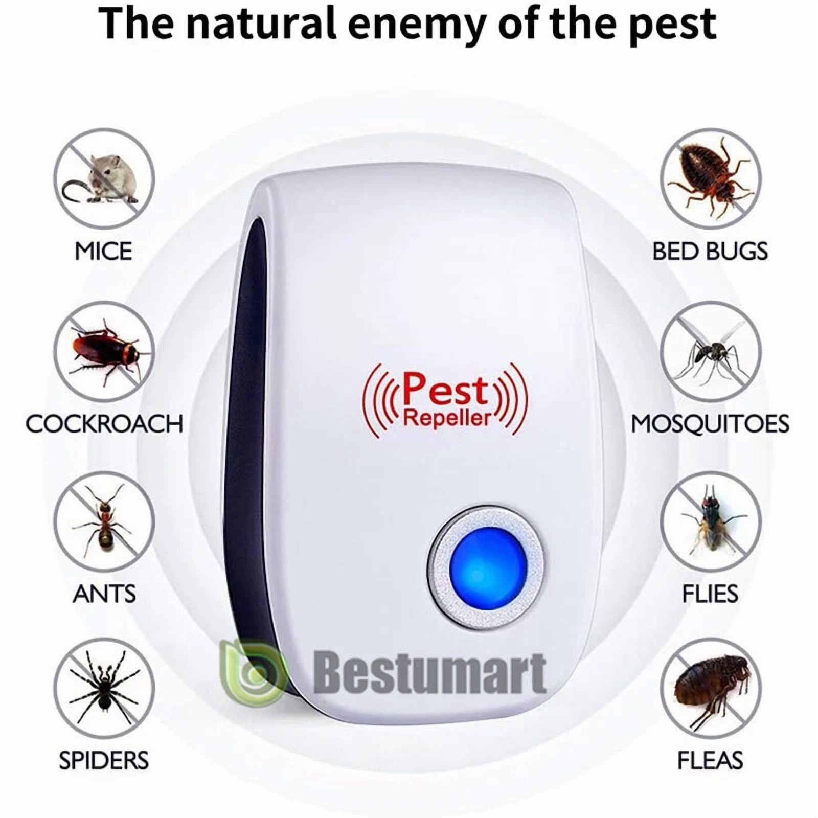 CRESTIN- 4 Pcs Ultrasonic Pest Reject Home Control Electronic Repellent Mice Rat Repeller