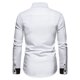 thumbnail image 4 of Hombres Otoño Colorblock Casual Business Slim Fit Blusa de manga larga Turndown Top Pompotops  oipoqjl25848, 4 of 9