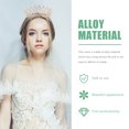 thumbnail image 5 of Rhinestone Tiara cabeza decoración simple vestido de boda accesorio de boda, 5 of 5