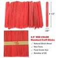 thumbnail image 4 of CraftySticks- 200 Pack 4.5 Inch Red Popsicle Sticks for Crafts, Colored Wooden Craft Sticks for Kids Crafts, STEM Basics and DIY, 4 of 5