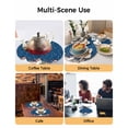thumbnail image 2 of 13 Inch Round Placemats Set of 4, Navy Blue Christmas Non Slip Heat Insulation PP Table Mats, Snowman Snowflake Xmas Tree Ball Elk Washable Place Mats for Kitchen Dining Party Table Decor, 2 of 7