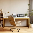 thumbnail image 4 of 78.7-Inch Ultra Long 2 Person Desk, White + Gold Gaming Computer Writing Table For Home Office, Sturdy Engineered Wood & Metal Double Workstation, 4 of 8