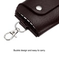 thumbnail image 4 of Key Case Cover, 1 Pack PU Leather Keychain Holder Key Sleeve with 6 Keychains for Key Hanging, Brown, 4 of 5