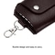 thumbnail image 4 of Funda de Llave Uxcell, 1 paquete de soporte de llavero de cuero PU con 6 llaveros para colgar llaves Marrón, 4 of 5