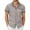 Grey, variant on FBMDBB Men'S Fashion Personality Fashion Lapel Button Down Shirt Men'S Solid Color Lapel Short Shirt Summer Apparel