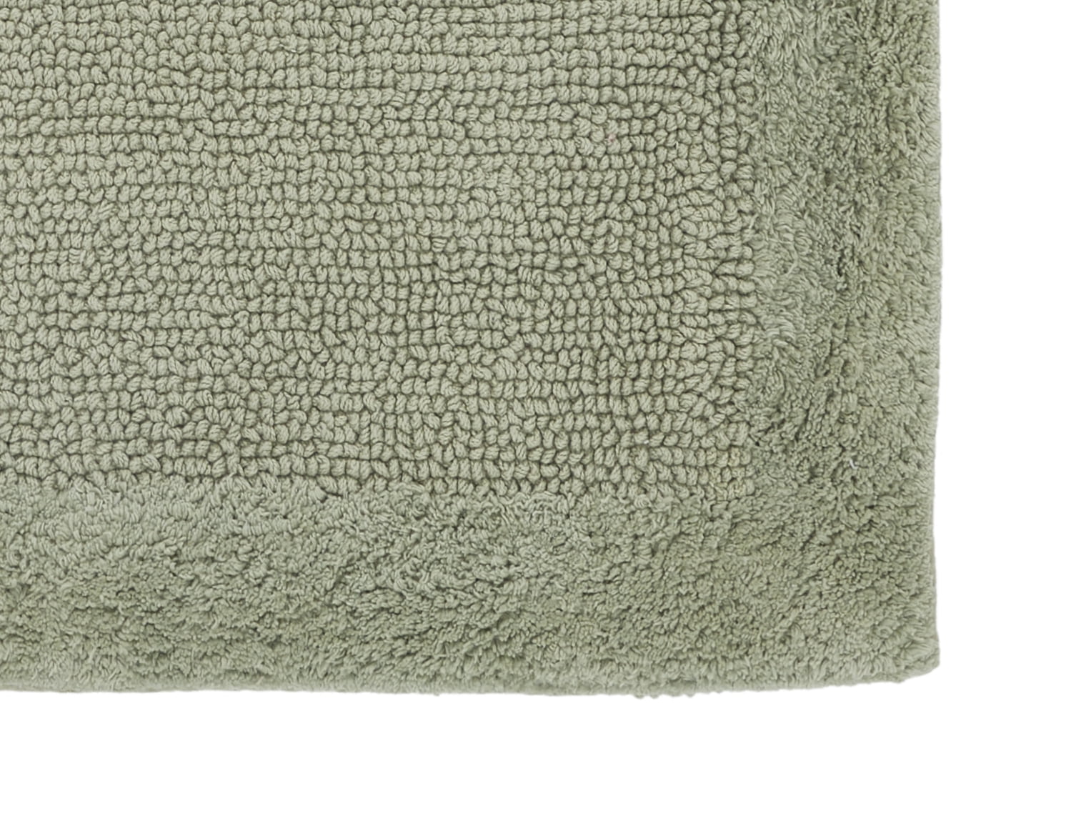 Better Trends 18"x20" Premium Toilet Lid Cover 100% Cotton Tufted Bathroom Rug Water Absorbent Reversible Machine Washable Dark Sage - Edge Collection