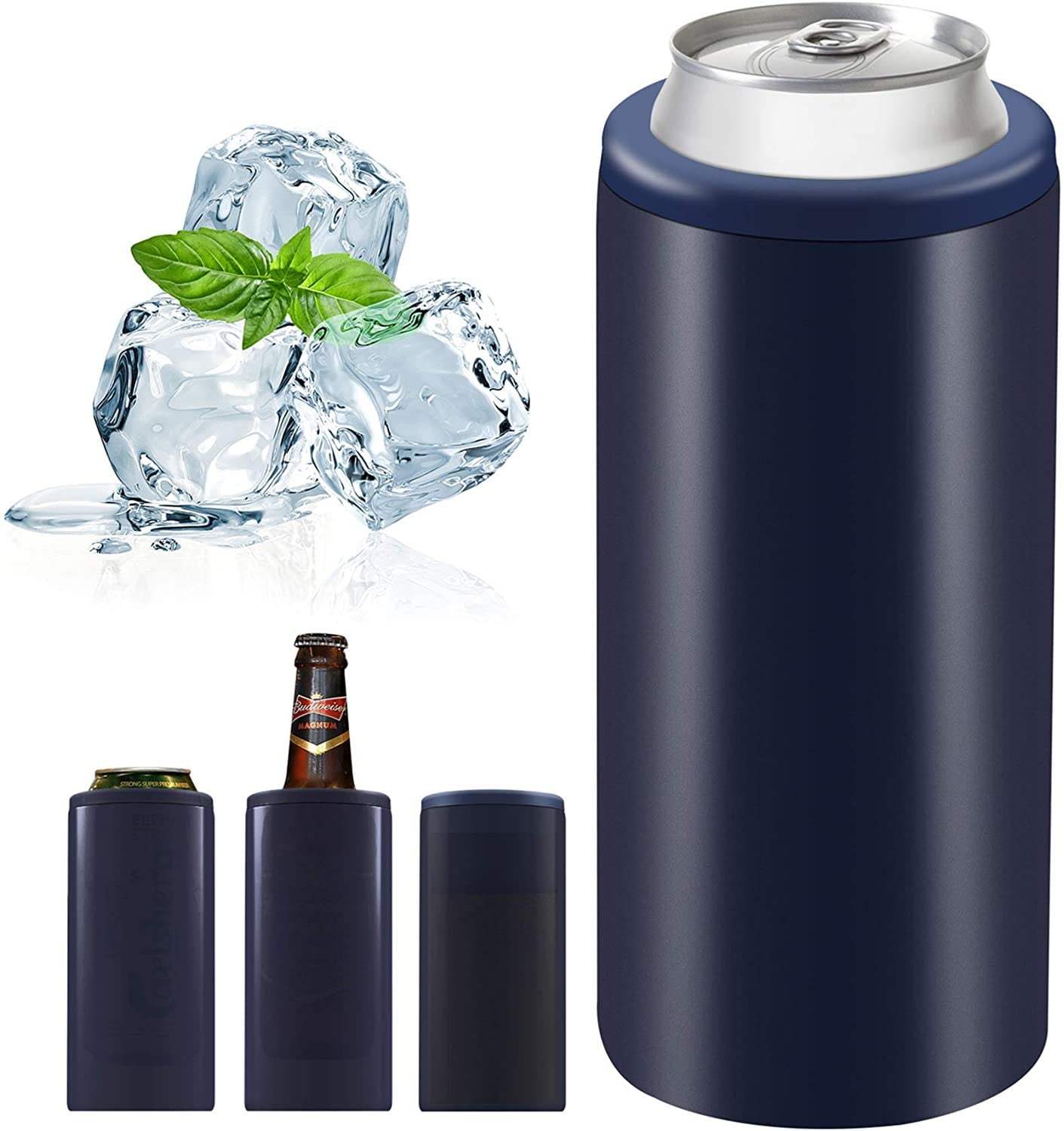 FLAMEER 4x Zip-up Neoprene Bottle Cooler Beer Insulate Sleeve